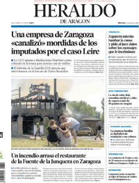Portada Heraldo de Aragón 2026-06-24