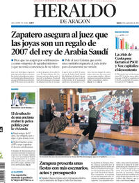 Portada Heraldo de Aragón 2026-09-24