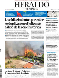 Portada Heraldo de Aragón 2026-07-25