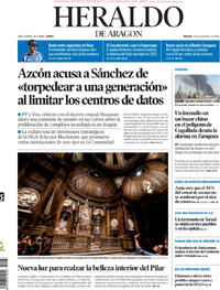 Portada Heraldo de Aragón 2026-09-25