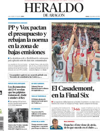 Portada Heraldo de Aragón 2026-02-26