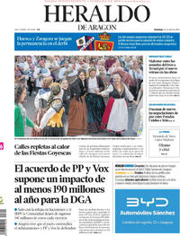Portada Heraldo de Aragón 2026-04-26