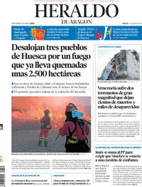 Portada Heraldo de Aragón 2026-06-26