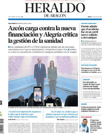 Portada Heraldo de Aragón 2026-01-27