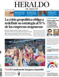 Portada Heraldo de Aragón 2026-03-27