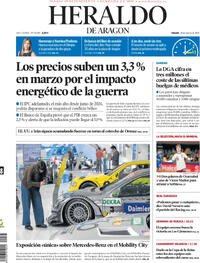 Portada Heraldo de Aragón 2026-03-28
