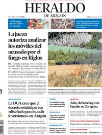 Portada periódico Heraldo de Aragón