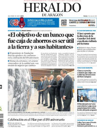 Portada Heraldo de Aragón 2026-05-29