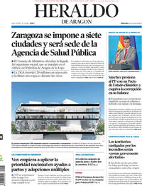 Portada Heraldo de Aragón 2026-07-29
