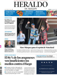 Portada Heraldo de Aragón 2026-08-30