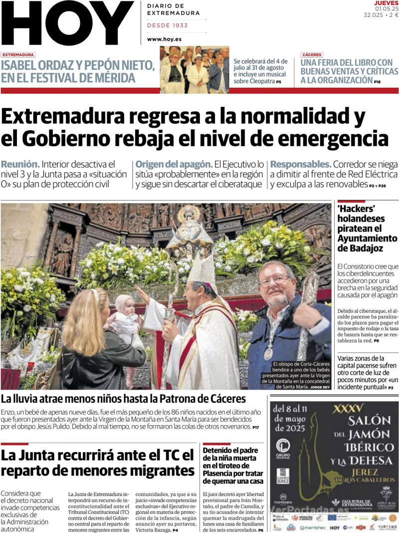 Portada El Norte de Castilla 2025-05-01