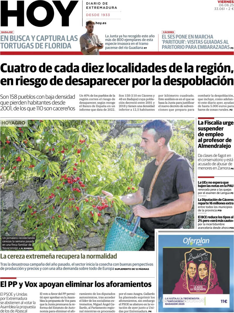 Portada El Norte de Castilla 2025-06-06