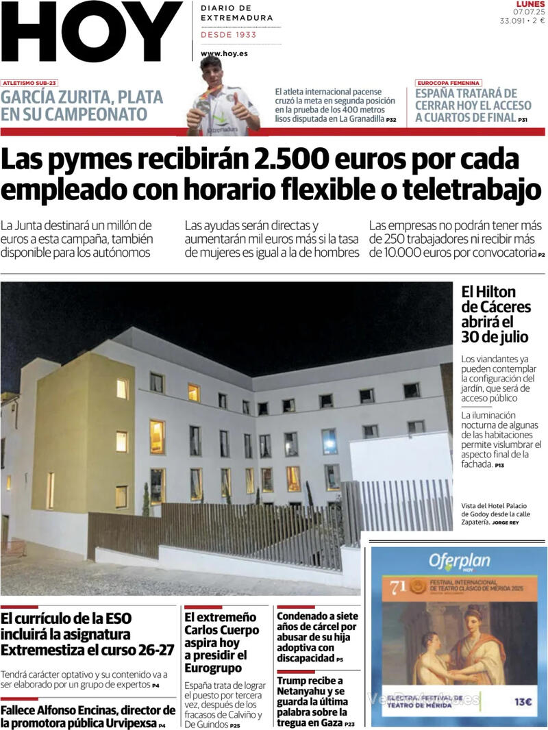 Portada El Norte de Castilla 2025-07-07