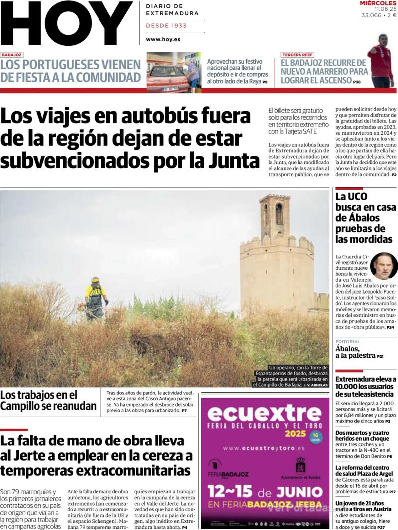 Portada El Norte de Castilla 2025-06-11