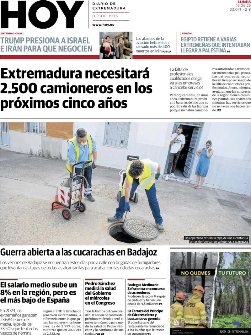 Portada El Norte de Castilla 2025-06-16