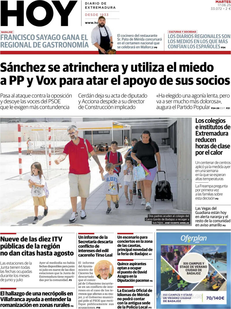 Portada El Norte de Castilla 2025-06-17