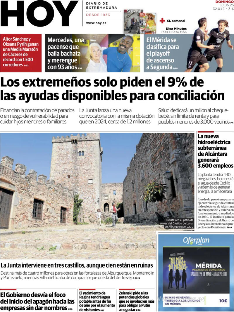 Portada El Norte de Castilla 2025-05-18
