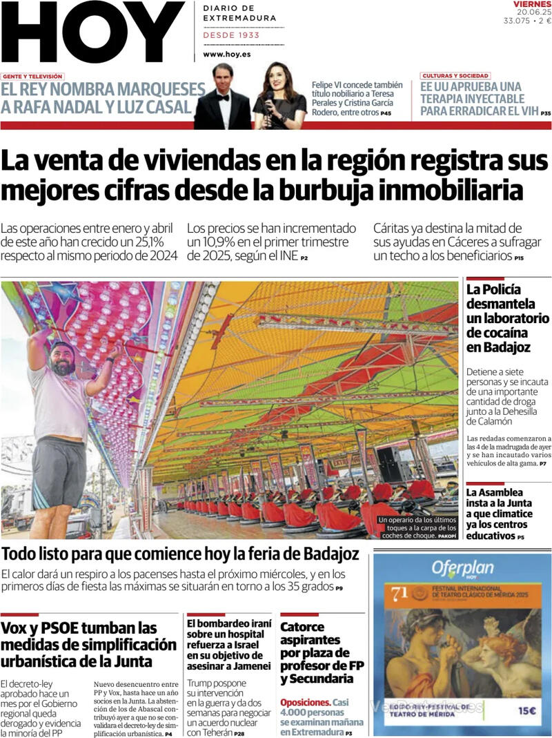 Portada El Norte de Castilla 2025-06-20