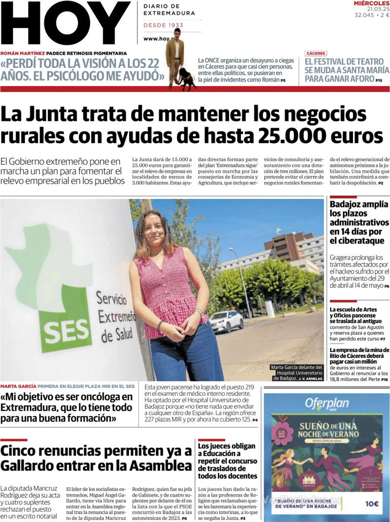 Portada El Norte de Castilla 2025-05-21