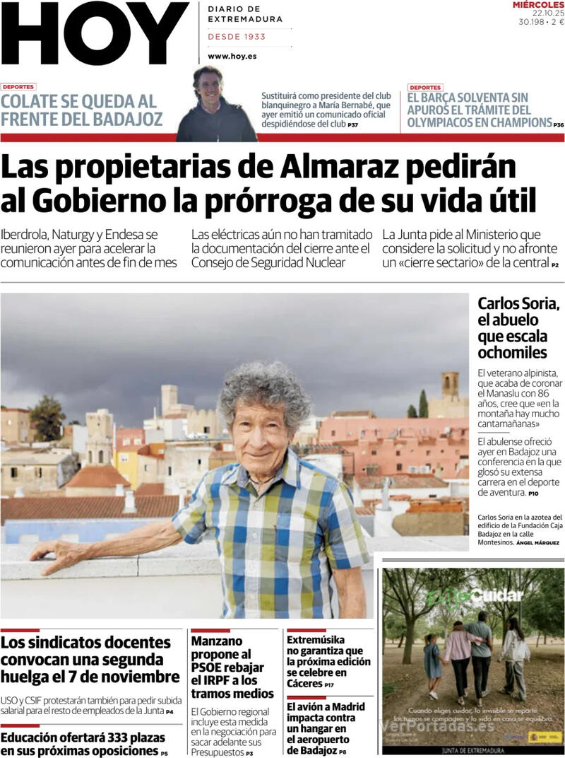 Portada El Norte de Castilla 2025-10-22