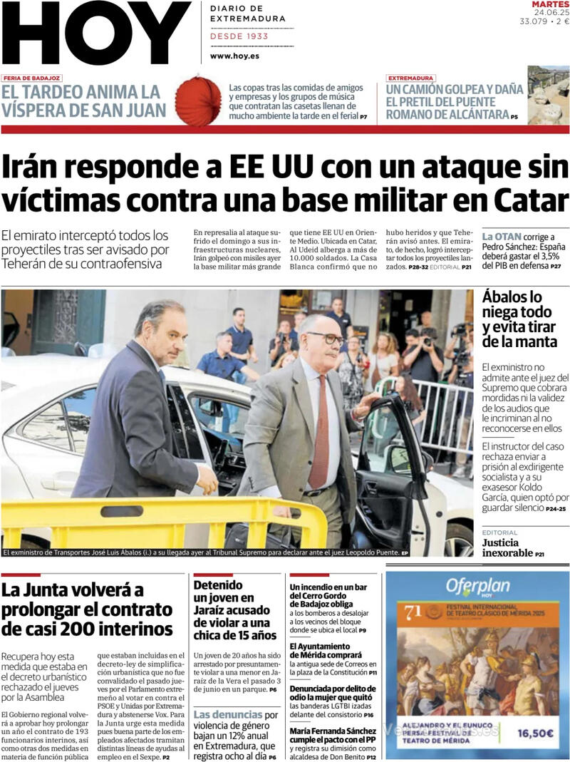 Portada El Norte de Castilla 2025-06-24