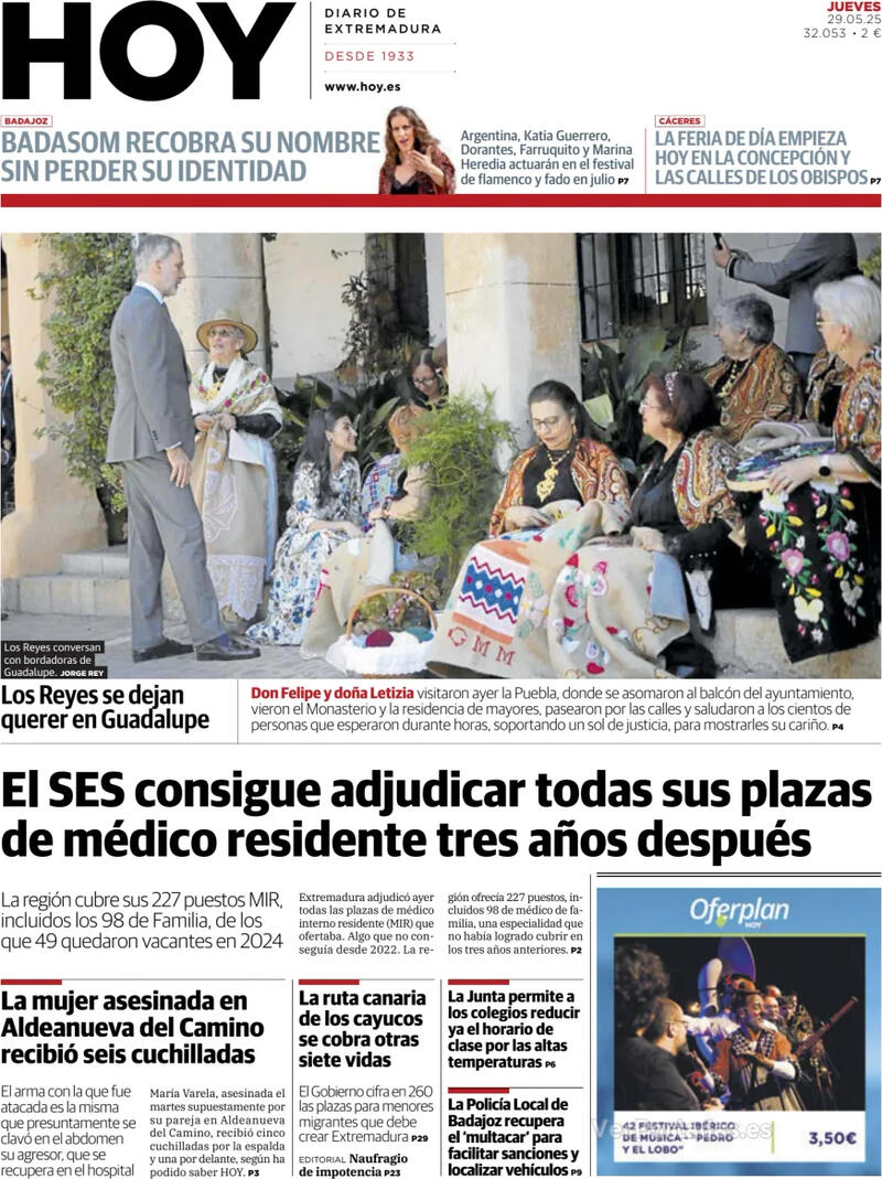 Portada El Norte de Castilla 2025-05-29