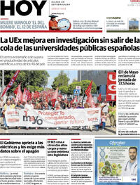 Portada periódico Hoy