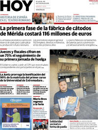 Portada periódico Hoy