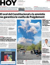 Portada periódico Hoy