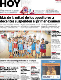 Portada periódico Hoy