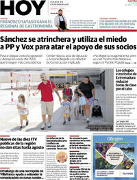 Portada periódico Hoy
