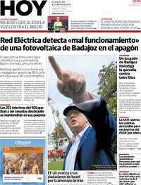 Portada periódico Hoy