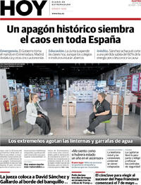 Portada periódico Hoy