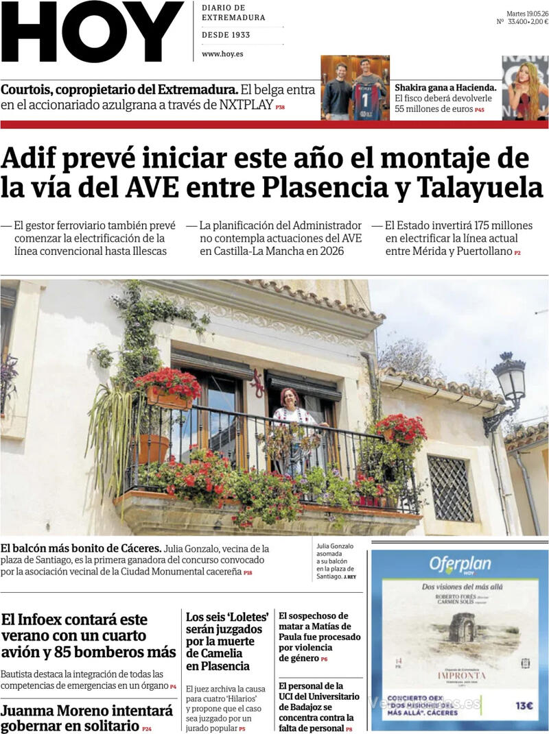 Portada El Norte de Castilla 2026-05-19