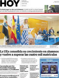 Portada periódico Hoy