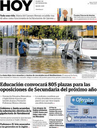Portada periódico Hoy