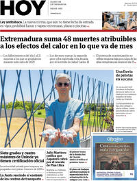 Portada periódico Hoy