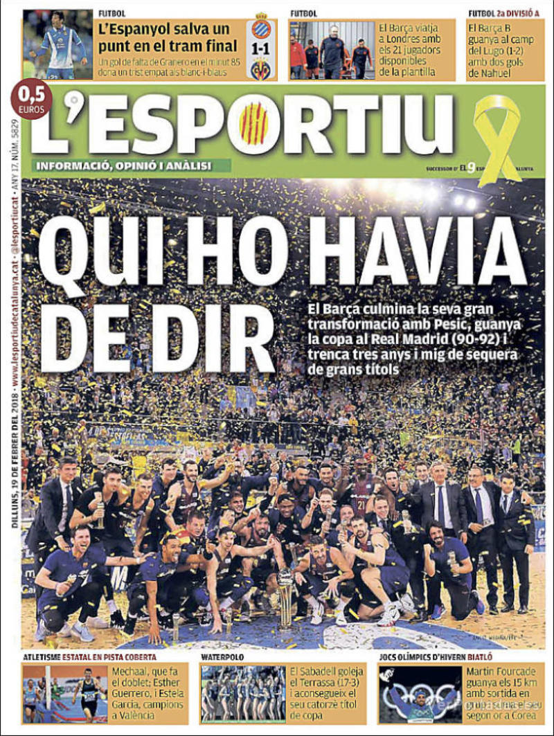 Portada Cinco Días 2018-02-19