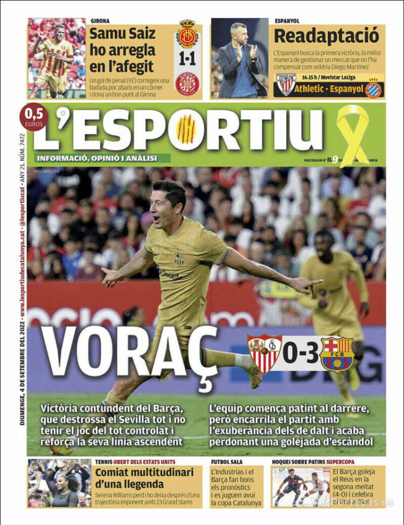 Portada L'Esportiu 2022-09-05