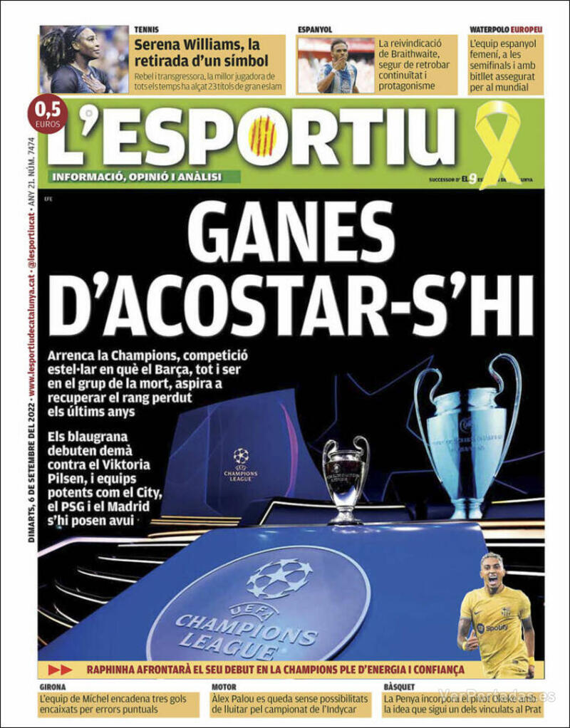 Portada L'Esportiu 2022-09-07