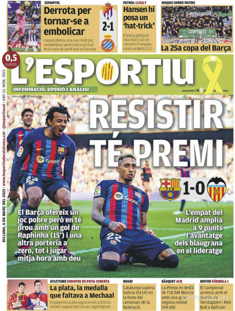 Portada L'Esportiu 2023-03-07