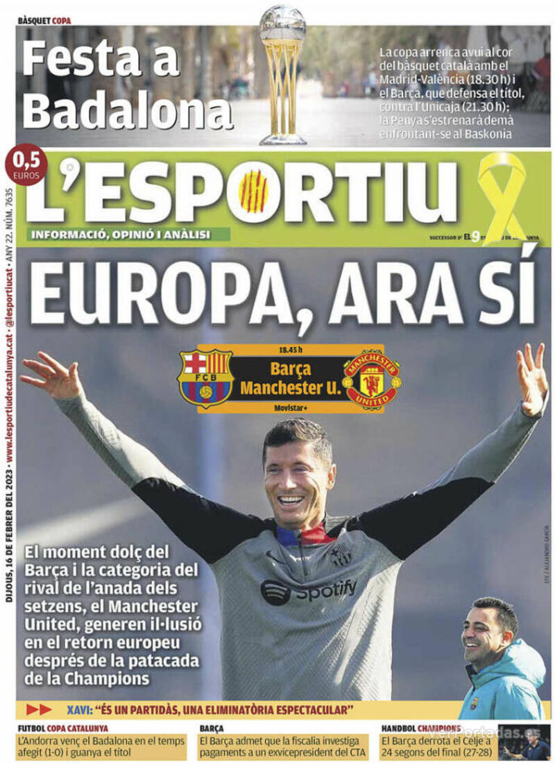 Portada L'Esportiu 2023-02-17