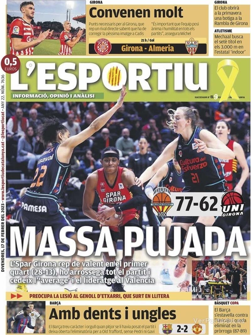 Portada L'Esportiu 2023-02-18