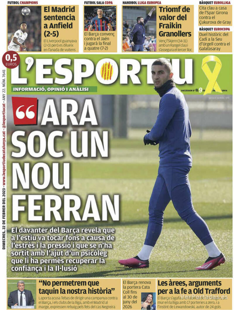 Portada L'Esportiu 2023-02-23