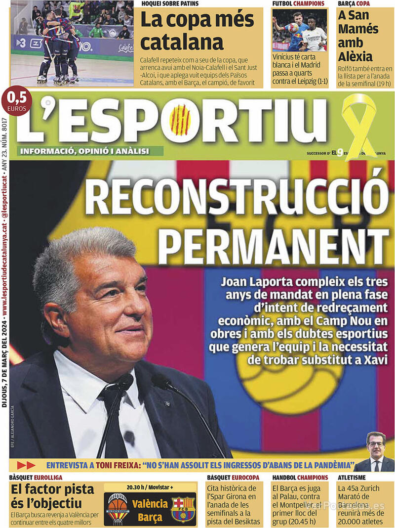 Portada L'Esportiu 2024-03-08