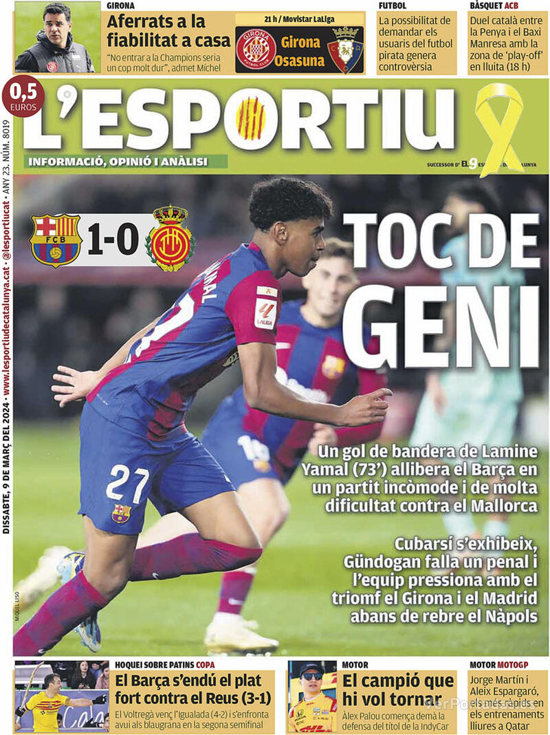 Portada L'Esportiu 2024-03-10