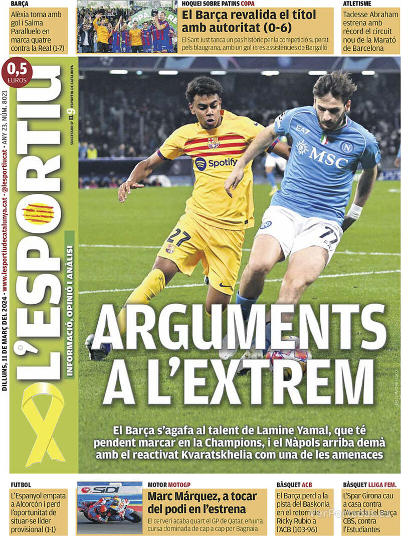 Portada L'Esportiu 2024-03-12