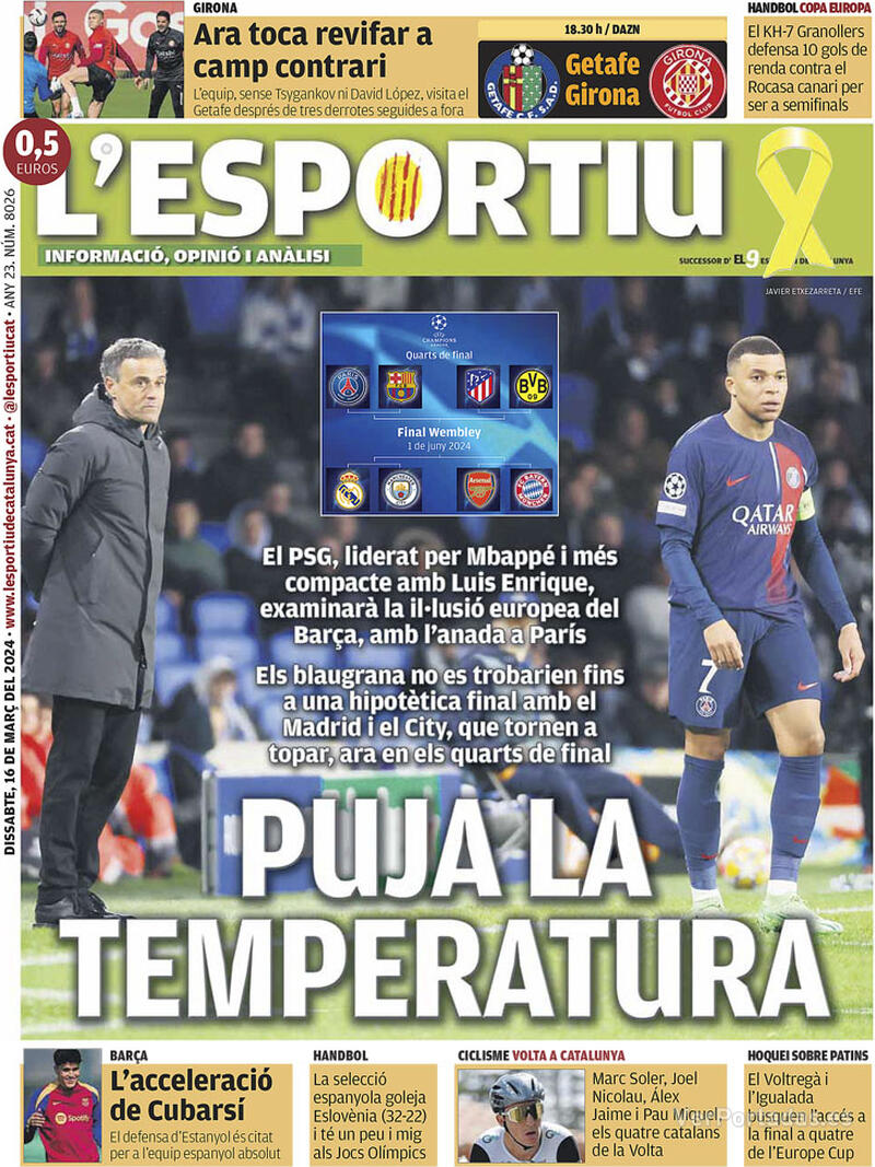 Portada L'Esportiu 2024-03-17