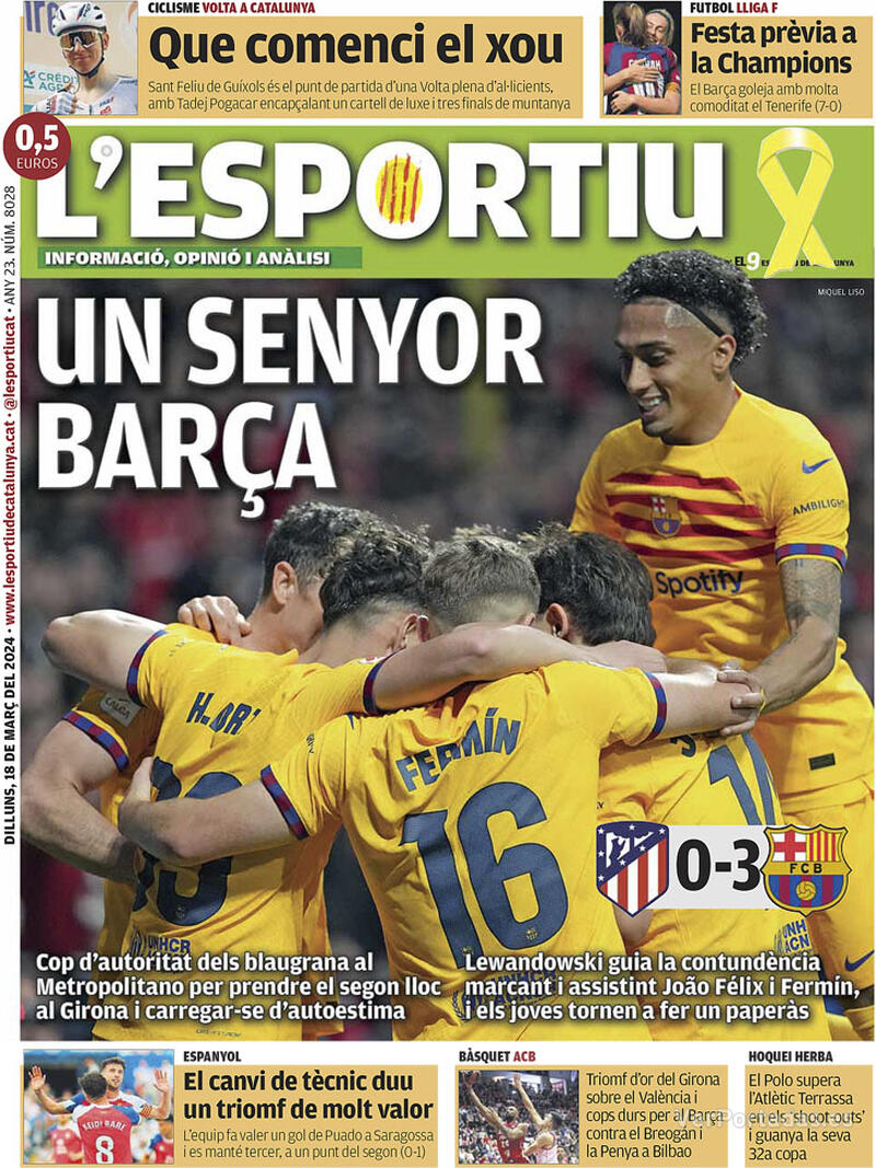 Portada L'Esportiu 2024-03-19