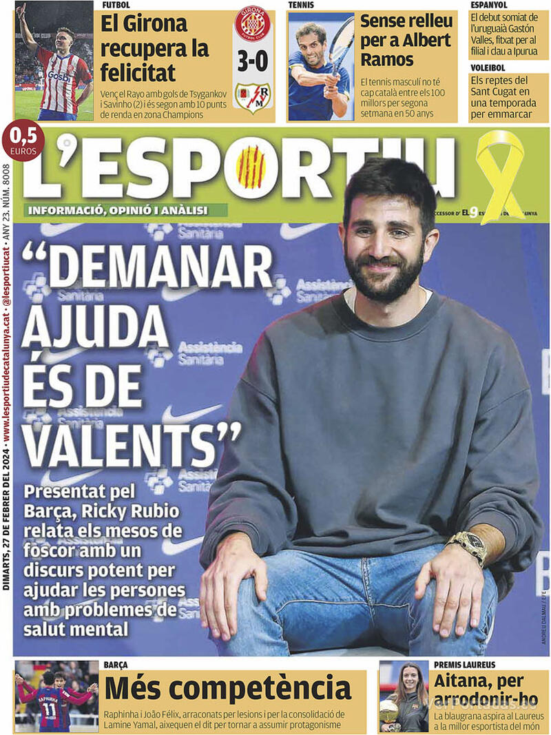 Portada L'Esportiu 2024-02-28